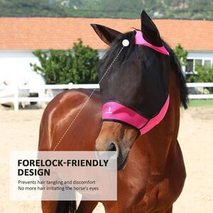 Horse Fly Mask  Breathable UV Protection Equine Mask SZ L  NWOT